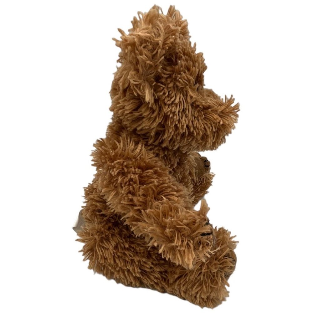 Small Fluffy Tan Brown Jointed Teddy Bear 7 in Plush Stuffed Animal Retro - Picture 4 of 8